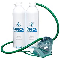 Pro2 Oxygen And Mask, 22l, 2 Canisters