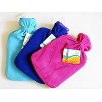 Sure Thermal Hot Water Bottle With Fleece Cover, Assorted Colours, Pack of 6