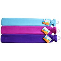 Sure Thermal Long Hot Water Bottle With Fleece Cover, Assorted Colours, Pack of 6