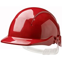 Centurion Concept Core Full Peak Slip Ratchet Vented Helmet, Red