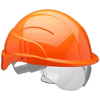 Centurion Vision Plus Safety Helmet with Integrated Visor, Orange