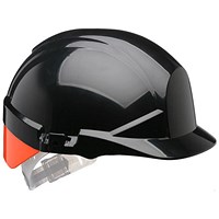 Centurion Reflex Slip Ratchet Helmet, Black with Orange Flash