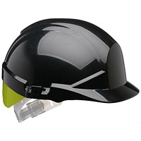 Centurion Reflex Slip Ratchet Helmet, Black with Bright Yellow Flash