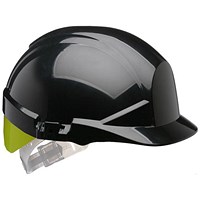 Centurion Reflex Slip Ratchet Helmet, Black with Bright Yellow Flash Centurion Reflex Slip Ratchet Helmet, Black with Bright Yellow Flash