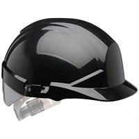 Centurion Reflex Slip Ratchet Helmet, Black with Silver Flash