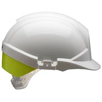 Centurion Reflex Safety Wheel Ratchet Helmet, White with Yellow Flash