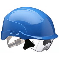 Centurion Spectrum Safety Helmet with Integrated Eye Protection, Blue