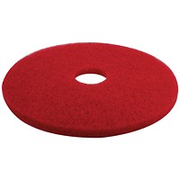 3M Buffing Floor Pad, 430mm, Red, Pack of 5