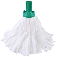 Exel Big White Mop Head Green (Pack of 10) 102199GN