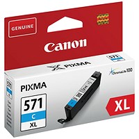 Canon CLI-571XL Inkjet Cartridge High Yield Cyan 0332C001