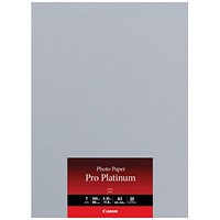 Canon A2 Pro Platinum Photo Paper, Glossy, 300gsm, Pack of 20