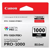 Canon PFI-1000PBK Ink Cartridge Photo Black 0546C001