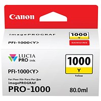 Canon PFI-1000Y Ink Cartridge Yellow 0549C001