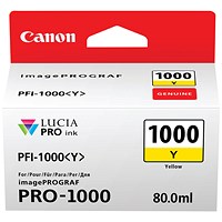 Canon PFI-1000Y Inkjet Cartridge Yellow 0549C001