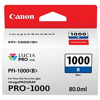 Canon PFI-1000B Inkjet Cartridge Blue 0555C001