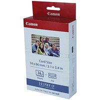 Canon KC-36IP Colour Ink and 54 x 86mm Paper Set 36 Sheets 7739A001