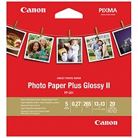 Canon PP-201 Photo Paper Plus 5 x 5in 275gsm (Pack of 20) 2311B060