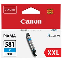 Canon CLI-581XXL Cyan Extra High Yield Inkjet Cartridge Canon CLI-581XXL Cyan Extra High Yield Inkjet Cartridge