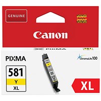 Canon CLI-581XL Yellow High Yield Inkjet Cartridge Canon CLI-581XL Yellow High Yield Inkjet Cartridge