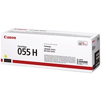 Canon 055H Toner Cartridge High Yield Yellow 3017C002 Canon 055H Toner Cartridge High Yield Yellow 3017C002