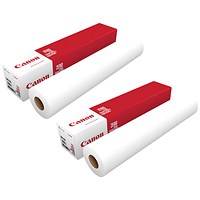 Canon LFM055 Red Label Paper Roll, 75gsm, 175mx594mm, White, Pack of 2 Canon LFM055 Red Label Paper Roll, 75gsm, 175mx594mm, White, Pack of 2