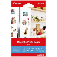 Canon Magnetic Photo Paper MG-101 4x6in (Pack of 5) 3634C002