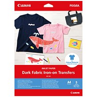 Canon Dark Fabric Iron-On Transfers A4