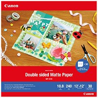 Canon Double-Sided Matte Photo Paper 12x12 Inch 30 Sheets 4076C007