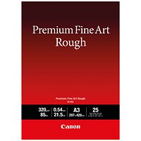 Canon A3 Premium Fine Art Rough Photo Paper, Rough, 320gsm, Pack of 25