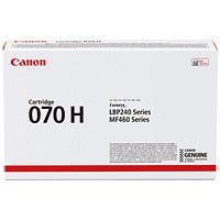 Canon 070 H Toner Cartridge, High Yield, Black