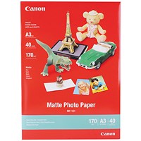 Canon A3 Photo Paper, Matte, 170gsm, Pack of 40