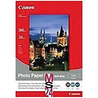Canon 200mm x 250mm Photo Paper Plus, Semi-Gloss, 260gsm, Pack of 20 Canon 200mm x 250mm Photo Paper Plus, Semi-Gloss, 260gsm, Pack of 20