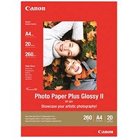 Canon 130mm x 180mm Photo Paper Plus, Glossy, 265gsm, Pack of 20