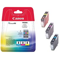 Canon CLI-8 Inkjet Cartridge Multipack Cyan/Magenta/Yellow 0621B029