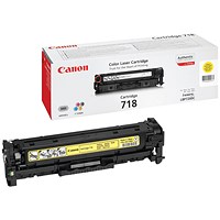 Canon 718 Yellow Laser Toner Cartridge Canon 718 Yellow Laser Toner Cartridge