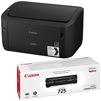 Canon i-Sensys LBP6030B A4 Wired Mono Laser Printer and Toner Bundle, Black