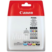 Canon CLI-581 Ink Cartridges CMYK Multipack 2103C007