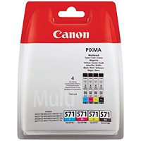 Canon CLI-571 Ink Cartridges CMYK Multipack 0386C008