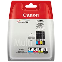 Canon CLI-551 Ink Cartridges CMYK Multipack 6509B015