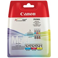Canon CLI-521 Ink Cartridges CMY Multipack 2934B015