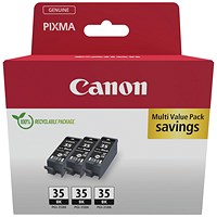 Canon PGI-35 Inkjet Cartridge Triple Pack Black 1509B028