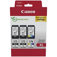 Canon PG-575XL x2/CL-576XL Inkjet Cartridge Multi Value Pack Black/Colour 5437C004