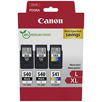 Canon PG-540L x2/CL-541XL Inkjet Cartridge Multi Value Pack Black/Colour 5224B017