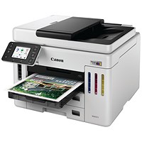 Canon Maxify GX7150 Wireless 4-in-1 Refillable MegaTank Colour Inkjet Printer, White