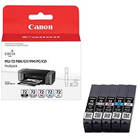 Canon PGI-72 Inkjet Cartridge Multipack PBK/GY/PM/PC/CO Pack 5 6403B007
