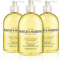 Baylis & Harding Mandarin/Grapefruit Wash 500ml - Pack of 3