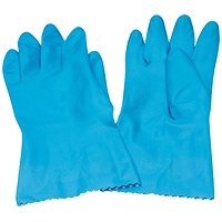 Rubber Gloves, Medium, Blue, Pack of 12 Rubber Gloves, Medium, Blue, Pack of 12