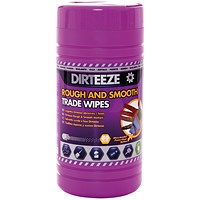 Dirteeze Rough and Smooth Beaded Wipes 80 Sheet Tub