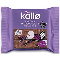 Kallo Belgian Milk Chocolate Rice Cake Thins, Two Pack, Pack of 30