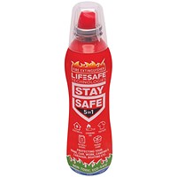 Lifesafe Technologies StaySafe 5in1 Fire Extinguisher, 200ml